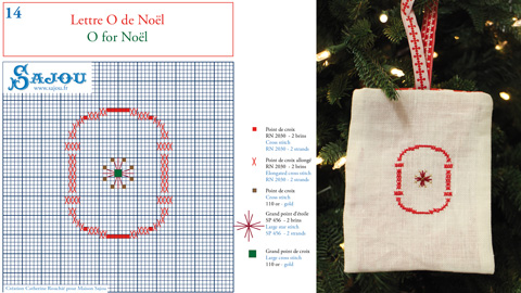 Vorlage 14: Buchstabe O von Noël Maison Sajou Adventskalender